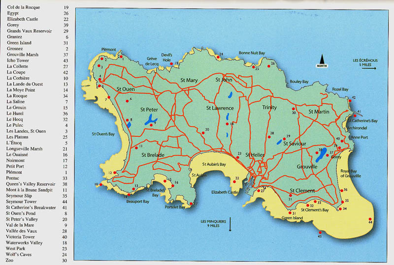 Map of the Island of Jersey